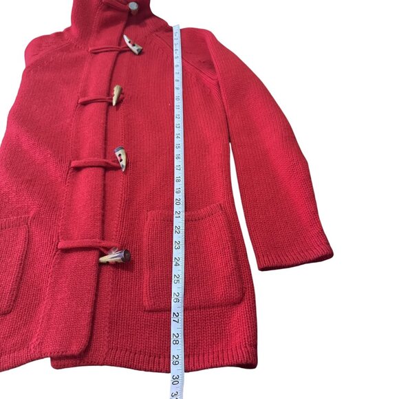 Christopher Fischer Women's Red Knitted Long Sleeve Collared Sweater Cardigan S - Picture 6 of 8